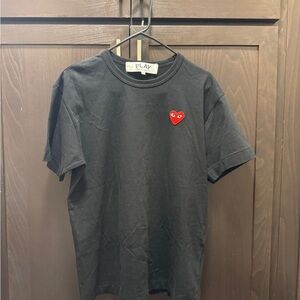 PLAY Comme des Garçons Black T-Shirt with Red Heart Logo